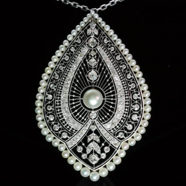 antique and estate pendants with white